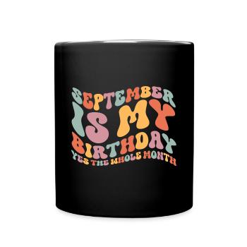 Septembre Anniversaire - Mug uni - noir - Devant