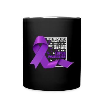 Lupus Bewusstseins Monat - Tasse einfarbig - Schwarz - Vorne