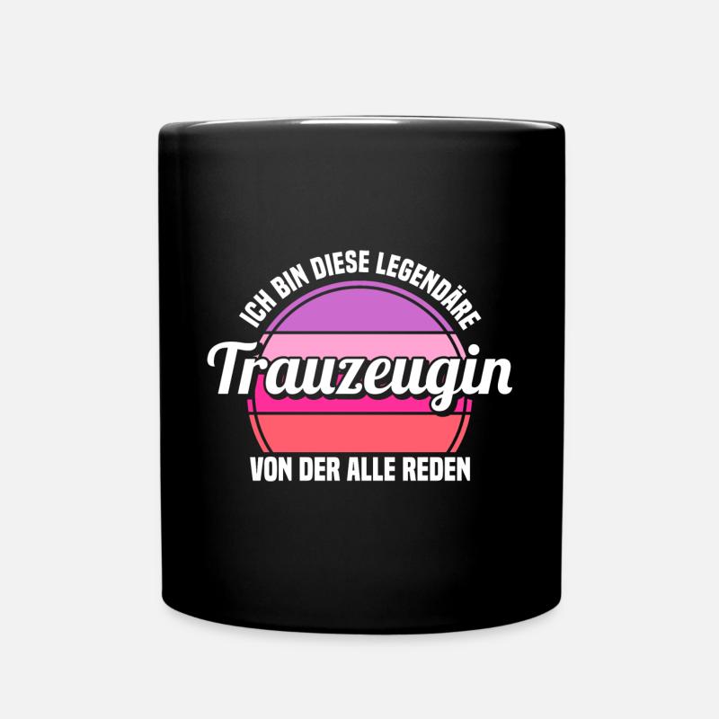 Hochzeit Junggesellenabschied Trauzeugin - Tasse einfarbig - Schwarz