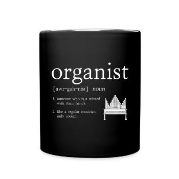 Organiste : organiste, organiste d’église, orgue - Mug uni - noir - Devant