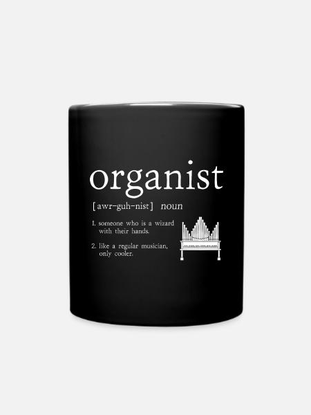 Orgelspieler Organist Kirchenorganist Orgel - Tasse einfarbig - Schwarz