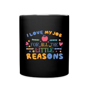Cute Kindergarten Teacher - Full Colour Mug - black - Front