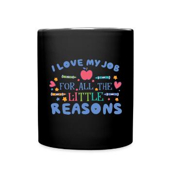 Teaching Saying Daycare Montessori - Full Colour Mug - black - Front