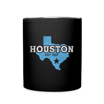 Houston est 1837 design pour les fiers résidents de Houston - Mug uni - noir - Devant