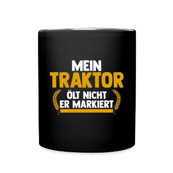 Landwirtschaft Bauer Landwirt - Tasse einfarbig - Schwarz - Vorne