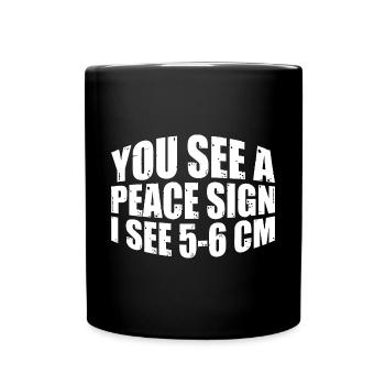 You See A Peace Sign, I See 5-6 Cm 4 - Tasse einfarbig - Schwarz - Vorne