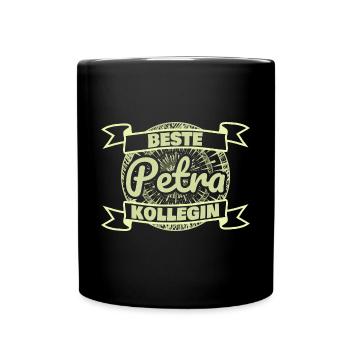 Geschenk für Petra - Tasse einfarbig - Schwarz - Vorne