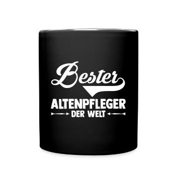 Pflege Pflegekraft Altenpfleger - Tasse einfarbig - Schwarz - Vorne