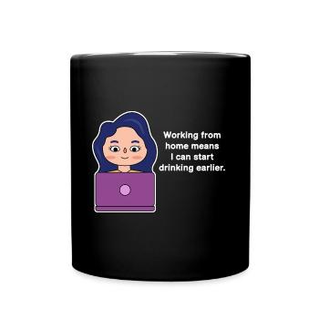 Work and party design for proud Pinoys - Full Colour Mug - black - Front