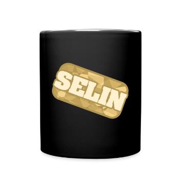 Geschenk für Selin - Tasse einfarbig - Schwarz - Vorne