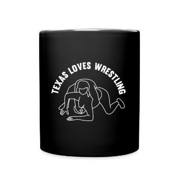 Texas Wrestling Design für stolze texanische Fans - Tasse einfarbig - Schwarz - Vorne