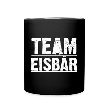 Eisbär Eisbären - Tasse einfarbig - Schwarz - Vorne