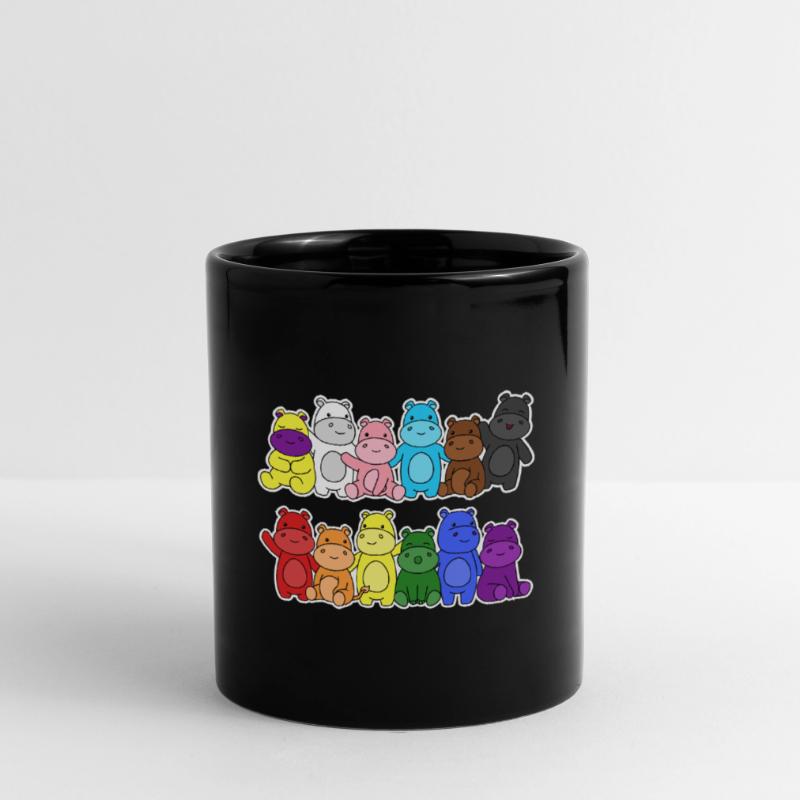 Fierté Progrès Flag Hippopotames Égalité Mug uni