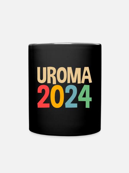 Urgroßmutter 2024 Uroma - Tasse einfarbig - Schwarz