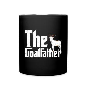 Papa chèvre - Mug uni - noir - Devant