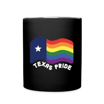 Regenbogen-Texas-Flagge Design für stolze LGBT+ - Tasse einfarbig - Schwarz - Vorne