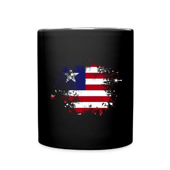 Drapeau du Libéria Libériens - Mug uni - noir - Devant