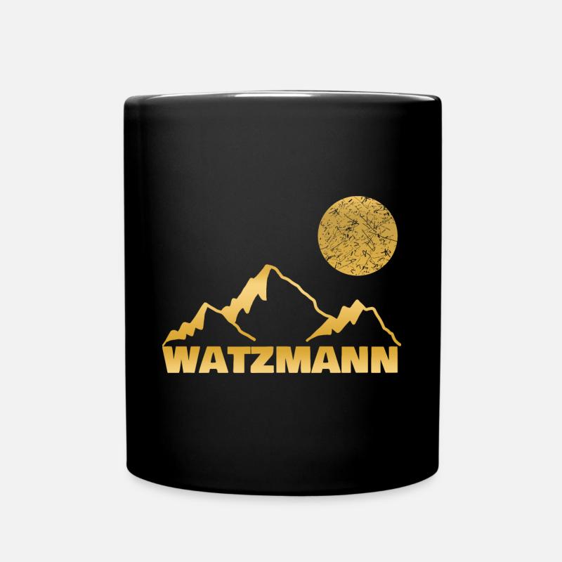Watzmann als Berg - Tasse einfarbig - Schwarz