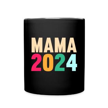 Werdende Mama 2024 - Tasse einfarbig - Schwarz - Vorne