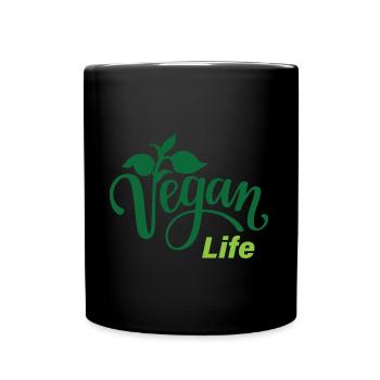Vegan lifestyle for proud vegans - Full Colour Mug - black - Front