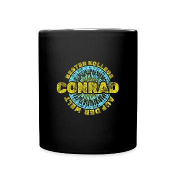 Vorname Conrad - Tasse einfarbig - Schwarz - Vorne
