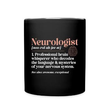 Neurologie Krankenschwester Gehirn Neurologin - Tasse einfarbig - Schwarz - Vorne