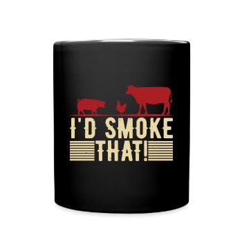 I'd Smoke That Grill BBQ Short Ribs Rack - Tasse einfarbig - Schwarz - Vorne
