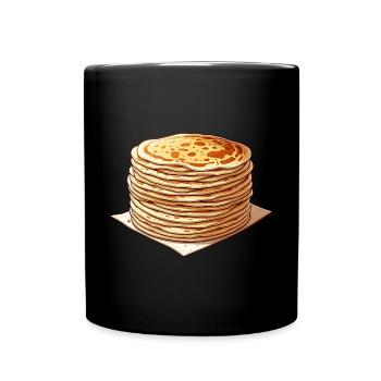 Blini russische Pfannkuchen Russland Crepes Russen - Tasse einfarbig - Schwarz - Vorne