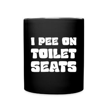I pee on Toilet Seats - Tasse einfarbig - Schwarz - Vorne