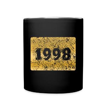 Jahr 1998 - Tasse einfarbig - Schwarz - Vorne