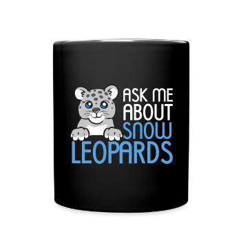 Schneeleopard - Tasse einfarbig - Schwarz - Vorne