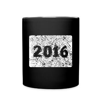 Jahr 2016 - Tasse einfarbig - Schwarz - Vorne