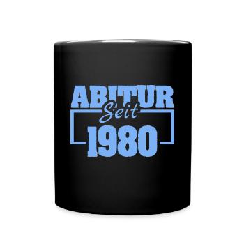 Abitur 1980 - Tasse einfarbig - Schwarz - Vorne