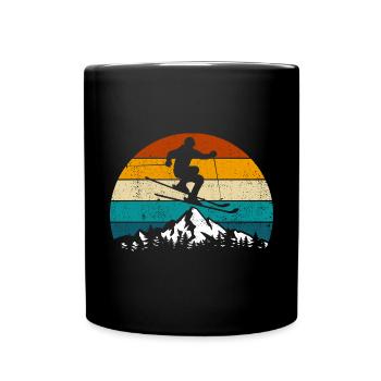 Ski, ski slope, winter sports, ski vacation - Full Colour Mug - black - Front