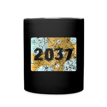 Number 2037 - Full Colour Mug - black - Front