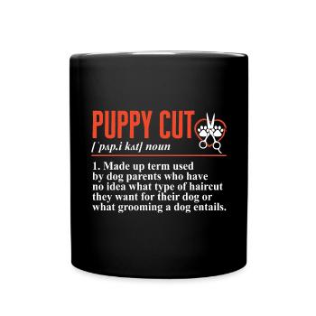 Salon de coiffure pour chiens - Mug uni - noir - Devant