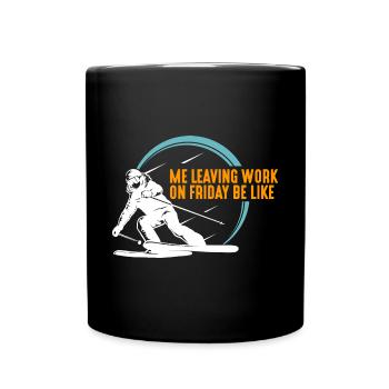 Quitter le travail le vendredi, Alpen, Sölden, Après, Fun - Mug uni - noir - Devant
