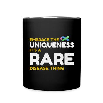 Unique Rare Disease Raise Awareness - Full Colour Mug - black - Front