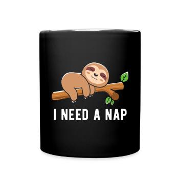 Paresseux amant graphique paresseux Animal drôle paresseux - Mug uni - noir - Devant