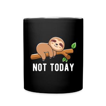 Paresseux amant graphique paresseux Animal drôle paresseux - Mug uni - noir - Devant