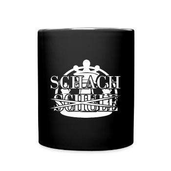 Schach Statt Schule Schachspieler Geschenkidee - Tasse einfarbig - Schwarz - Vorne