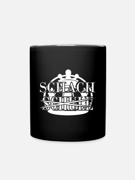 Schach Statt Schule Schachspieler Geschenkidee - Tasse einfarbig - Schwarz
