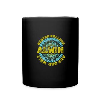 Alwin as a first name - Full Colour Mug - black - Front