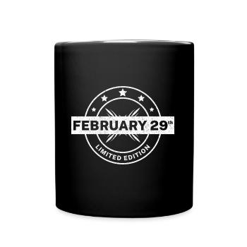 Leap year Birthday February 29 - Full Colour Mug - black - Front