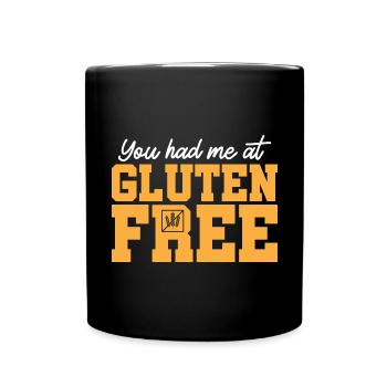 Gluten Free Gluten Intolerance - Full Colour Mug - black - Front