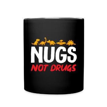 Dino Nuggets Dinosaurier Chicken Nuggets - Tasse einfarbig - Schwarz - Vorne