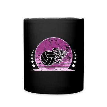 Volleyball - Tasse einfarbig - Schwarz - Vorne