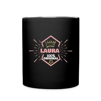Prénom Laura - Mug uni - noir - Devant