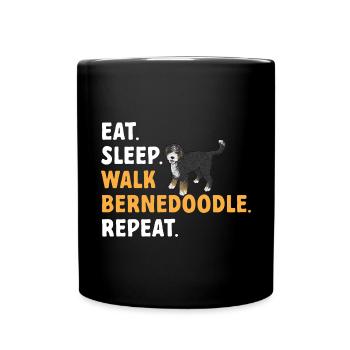 Bernedoodle Dog - Full Colour Mug - black - Front