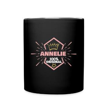 First name Annelie - Full Colour Mug - black - Front